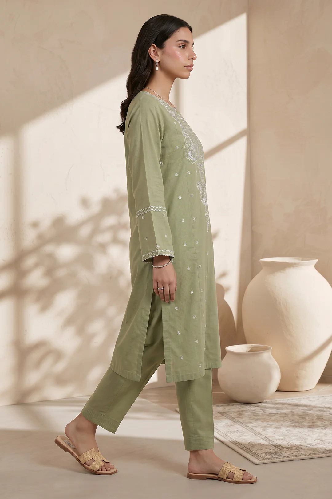 Embroidered Kurta Trouser - 2571 - Image 6