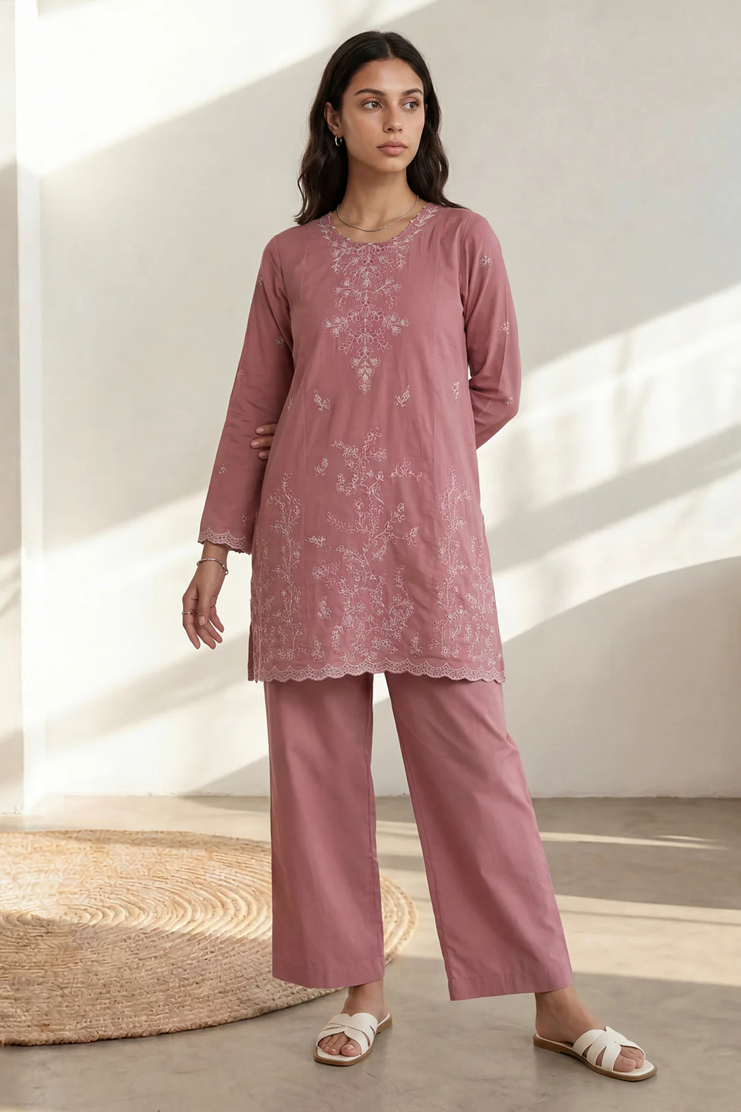 Embroidered Kurta Trouser - 2573 - Image 2