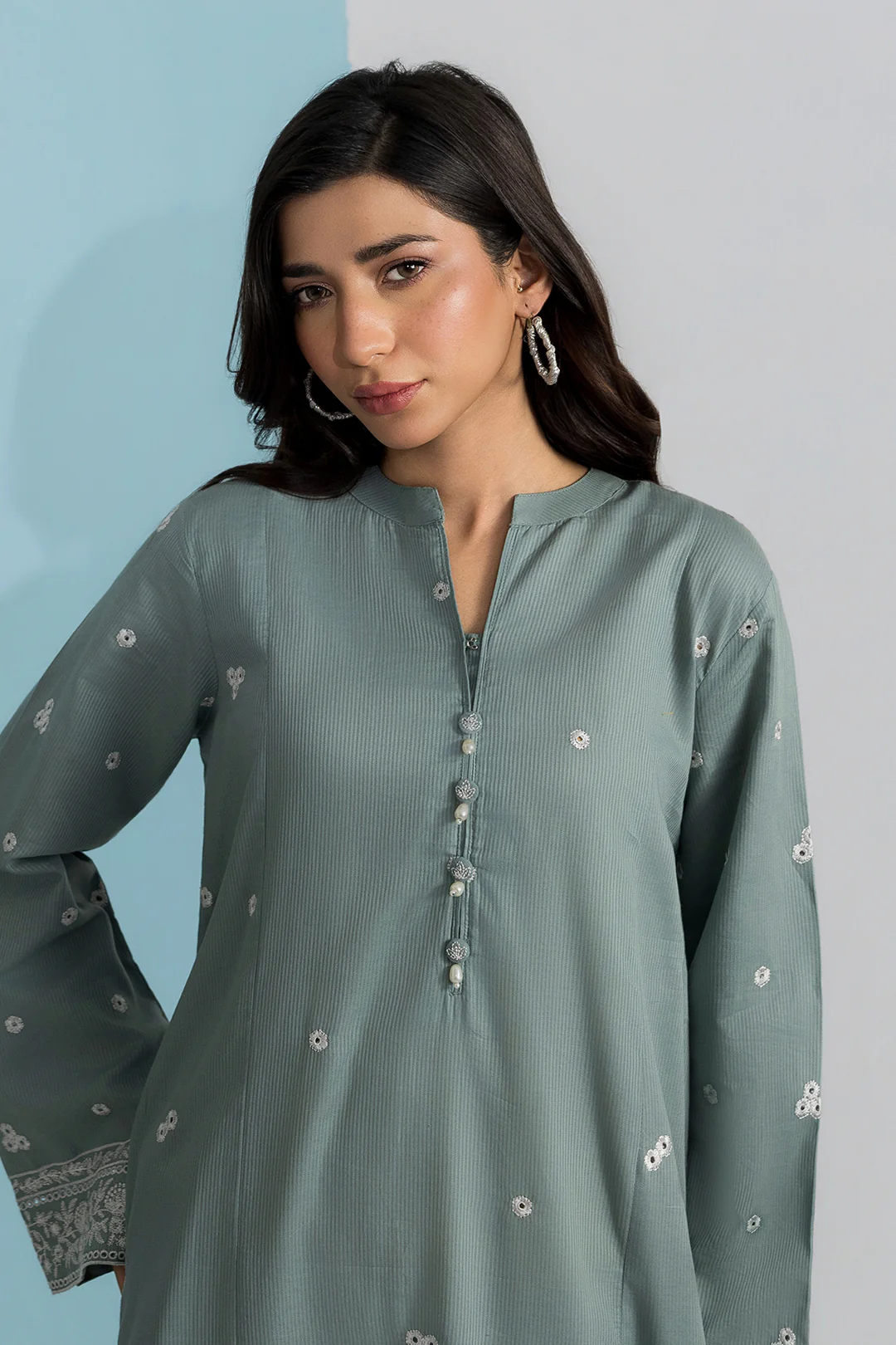 Embroidered Kurta Trouser - 2575 - Image 4