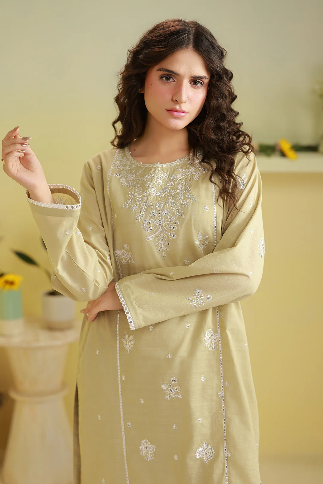 Embroidered Kurta Trouser - 2576 - Image 4