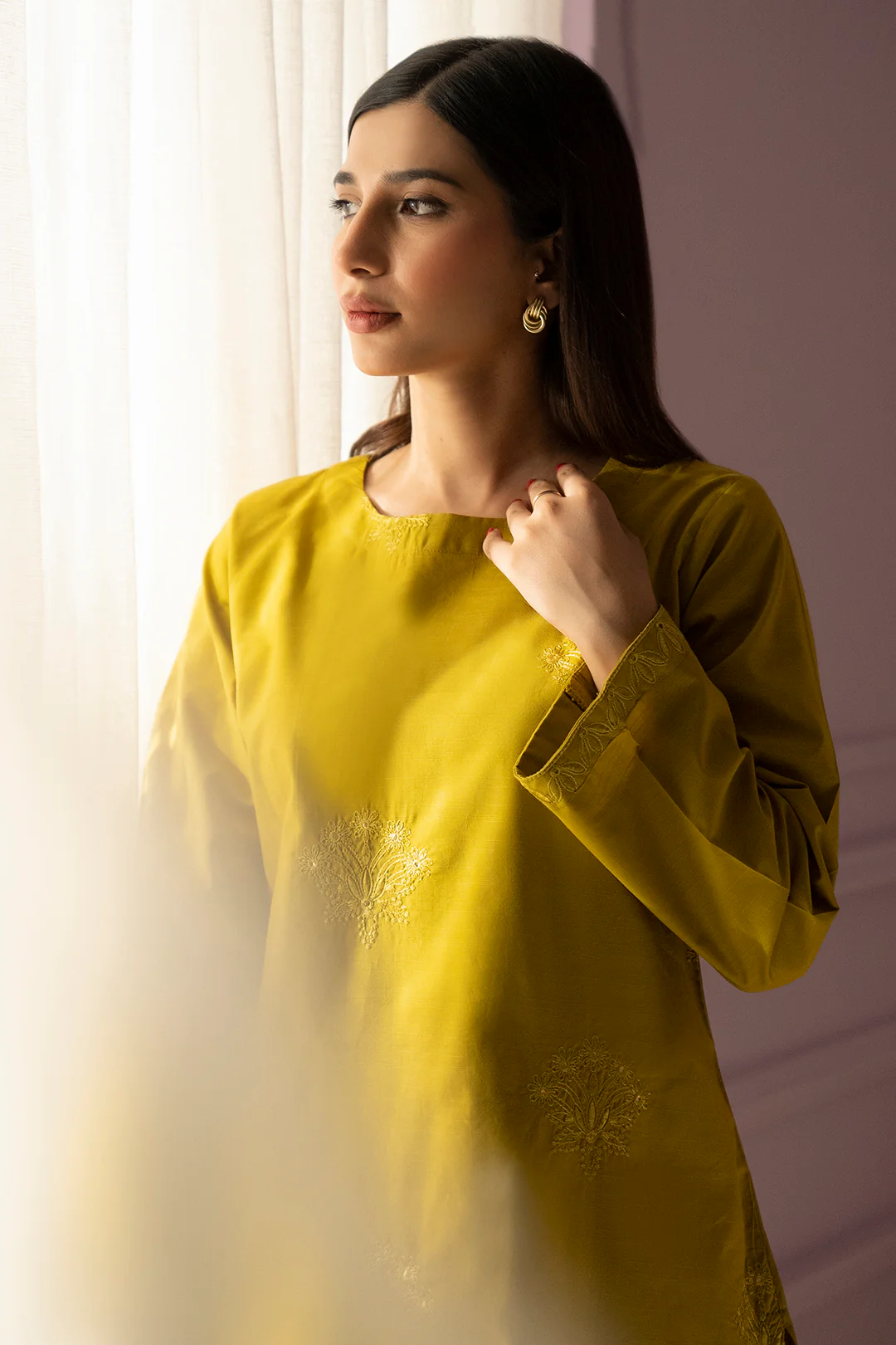 Embroidered Kurta - 3235 - Image 5