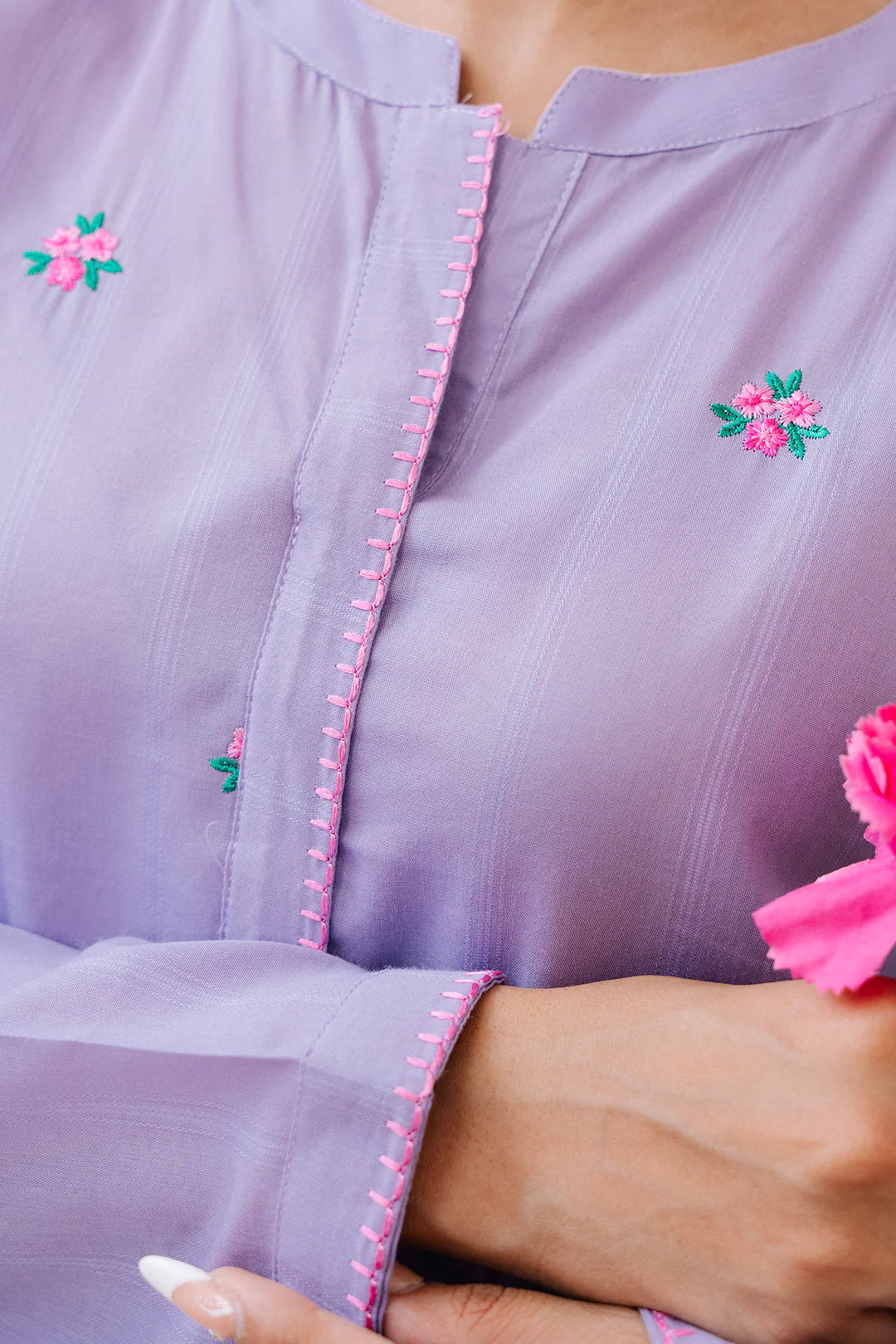Embroidered Kurta - 1659 - Image 4
