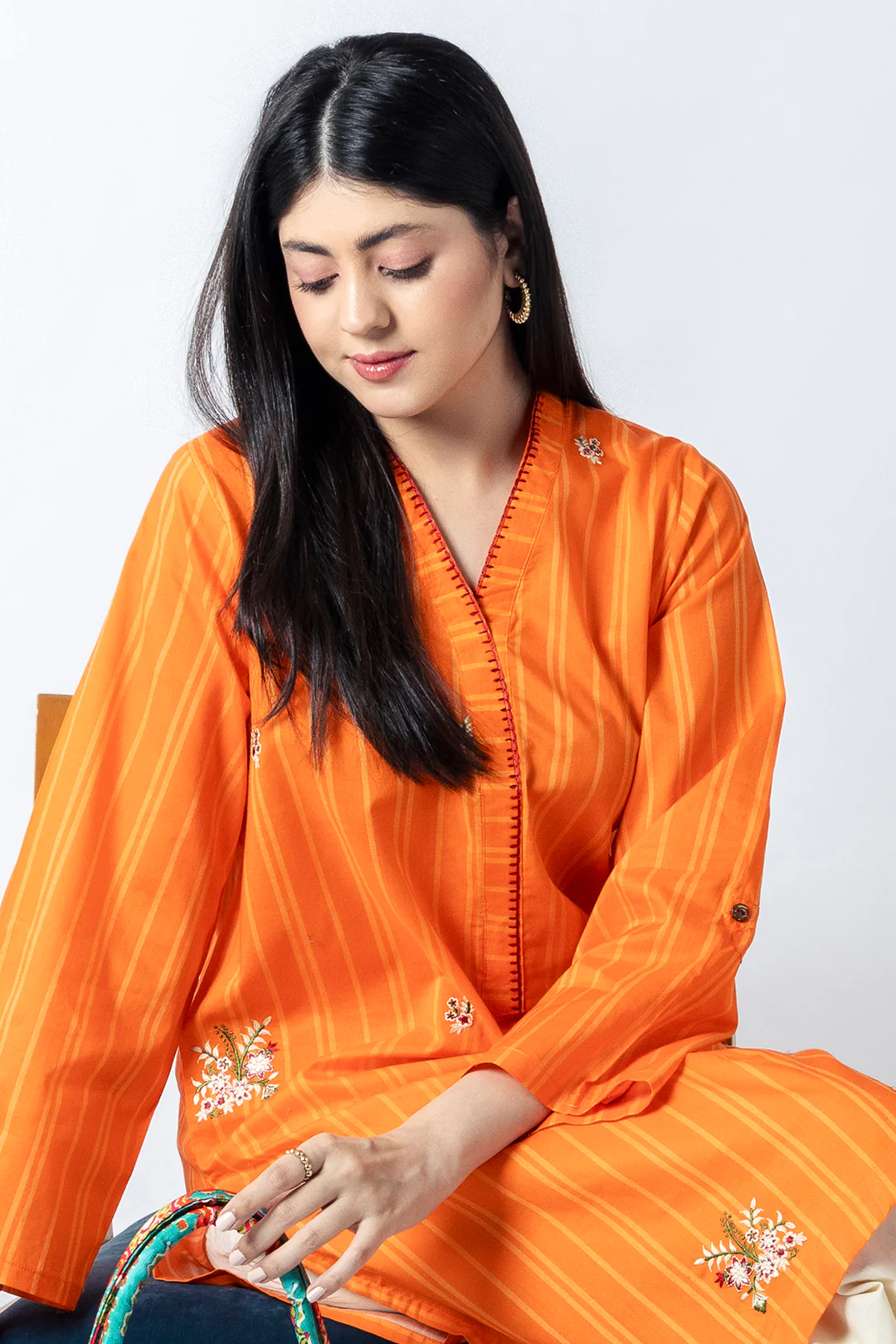 Embroidered Kurta - 1666