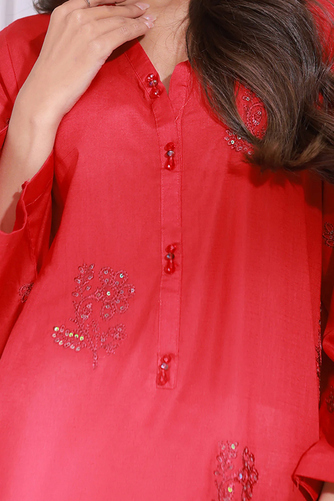 Embroidered Kurta - 1681 - Image 4