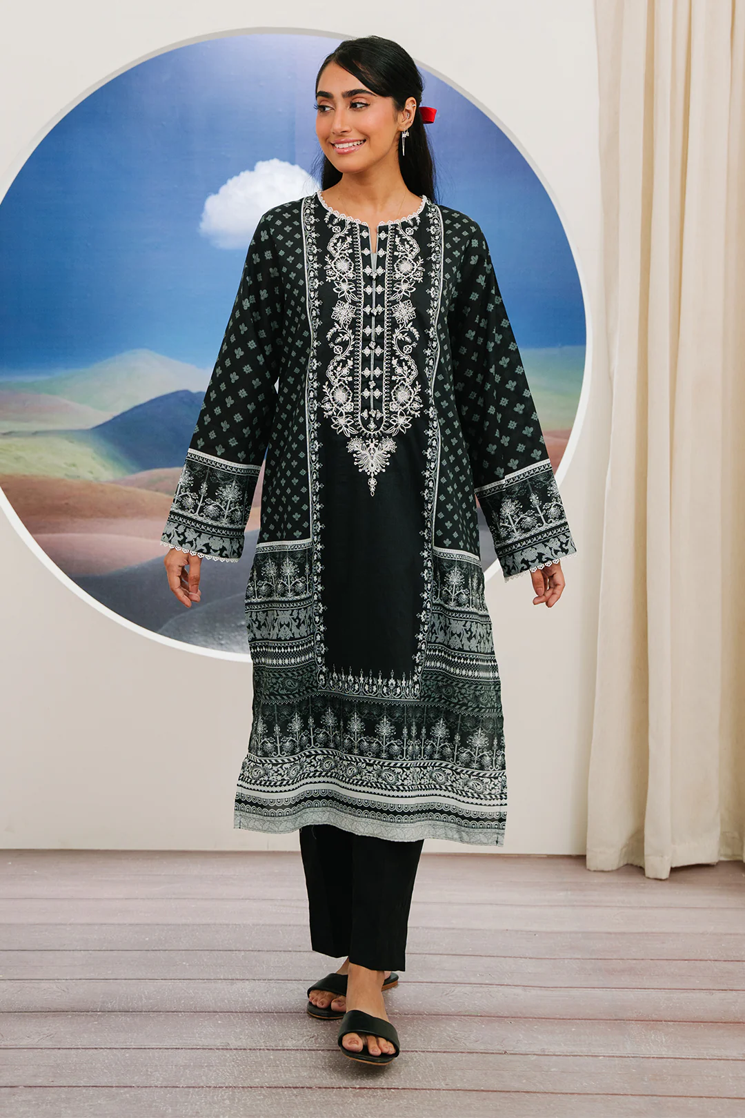 Embroidered Kurta - 2042 - Image 2