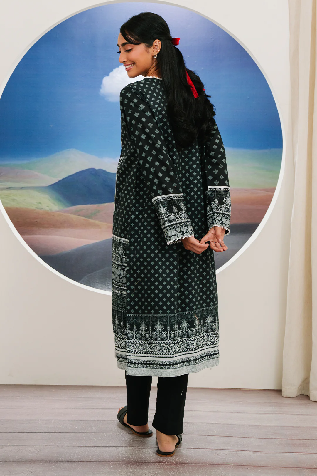Embroidered Kurta - 2042 - Image 5