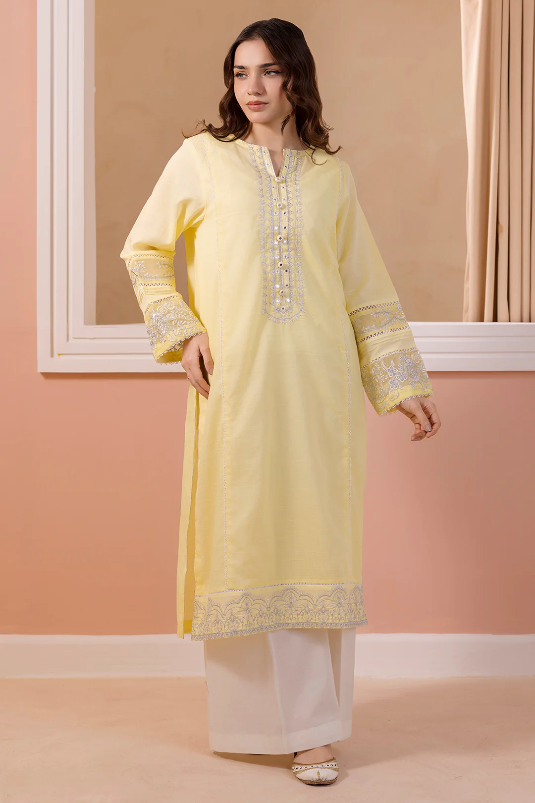 Embroidered Kurta - 2139 - Image 3