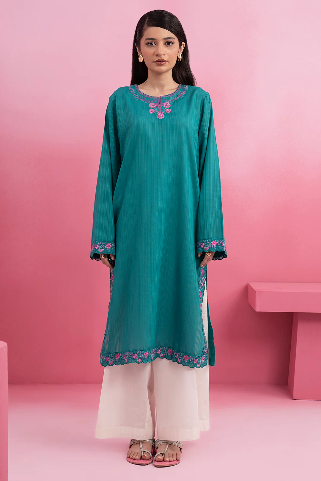 Embroidered Kurta - 2143 - Image 2