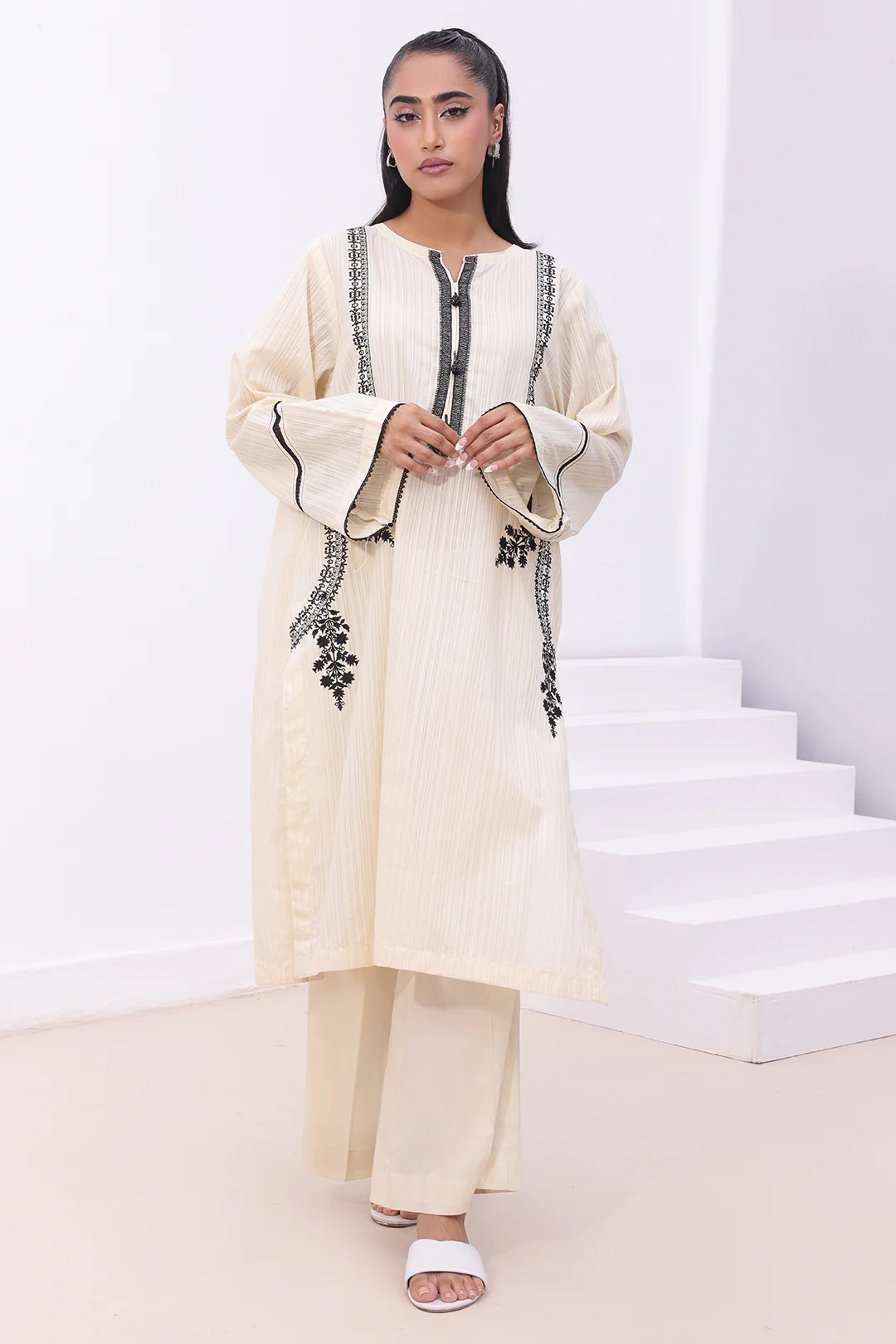 Embroidered Kurta - 2144 - Image 3