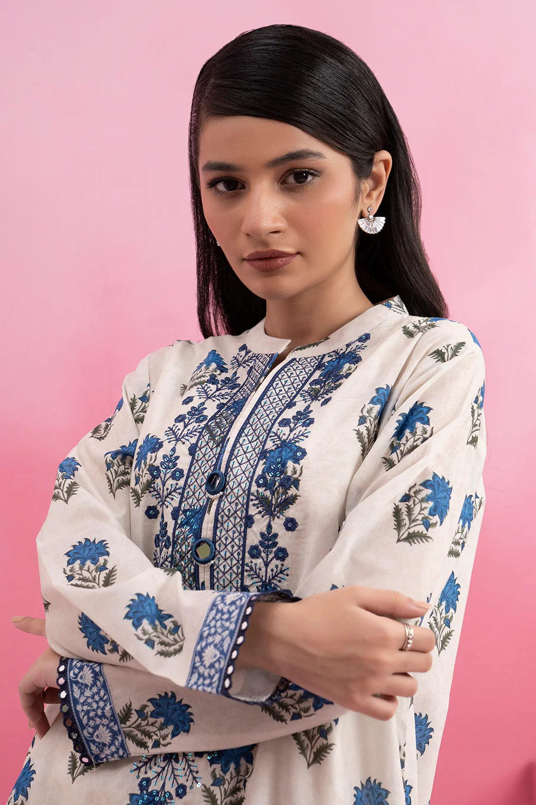 Embroidered Kurta - 1593 - Image 3