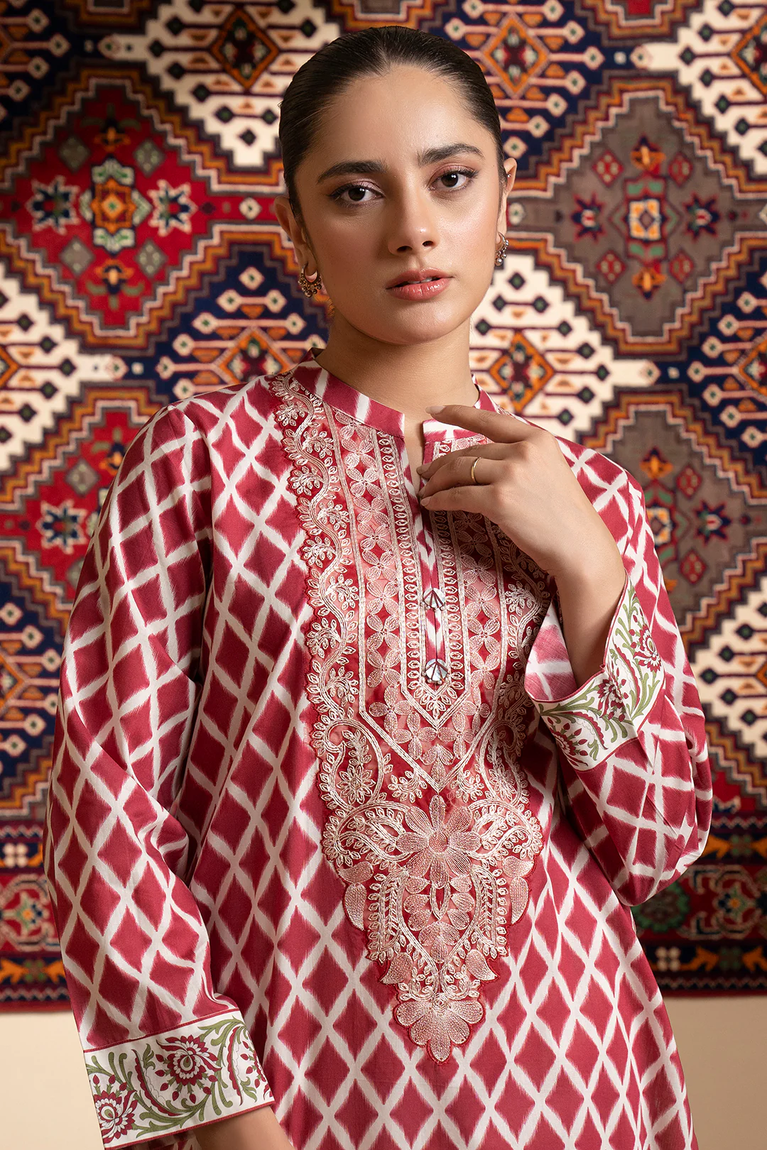 Embroidered Kurta - 1734