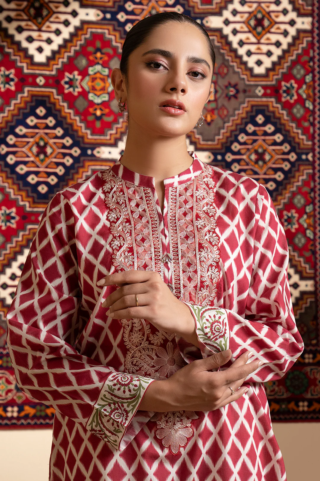 Embroidered Kurta - 1734 - Image 3