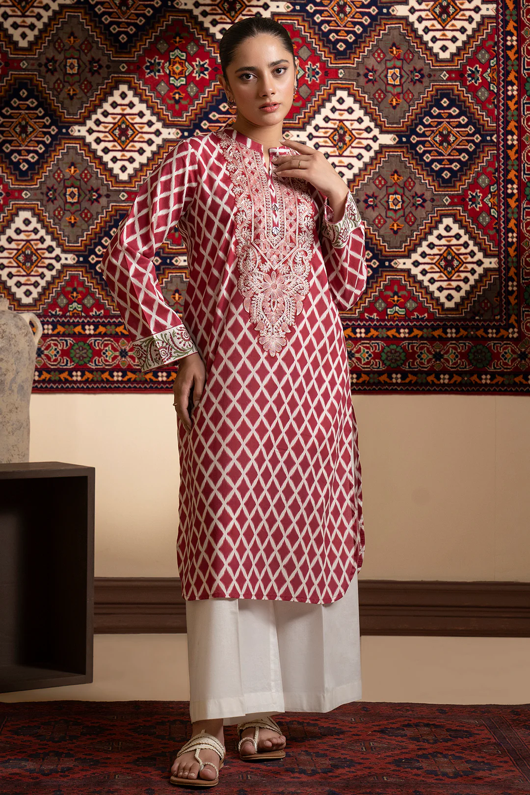 Embroidered Kurta - 1734 - Image 5