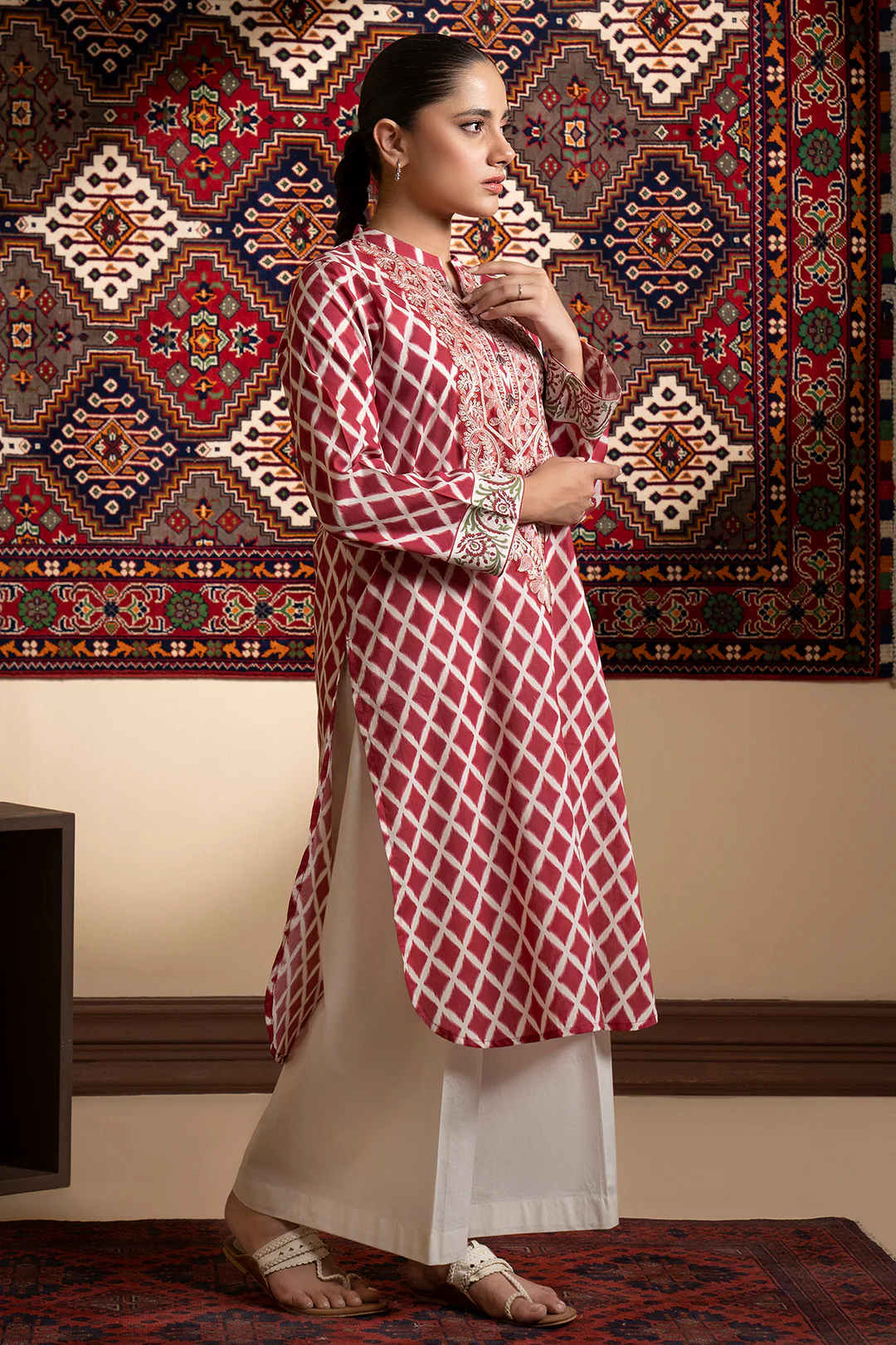 Embroidered Kurta - 1734 - Image 6