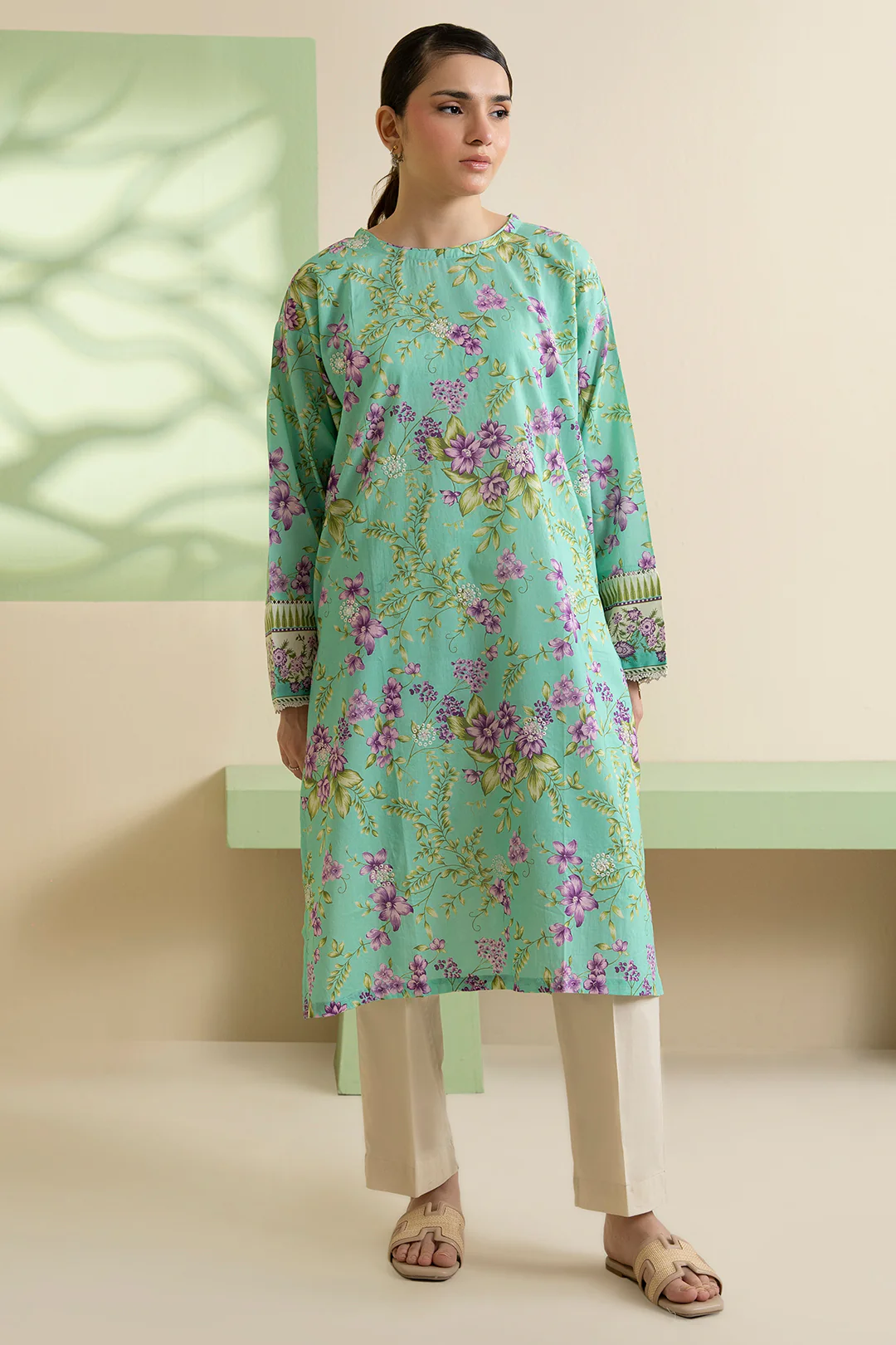 Embroidered Kurta - 1738 - Image 5