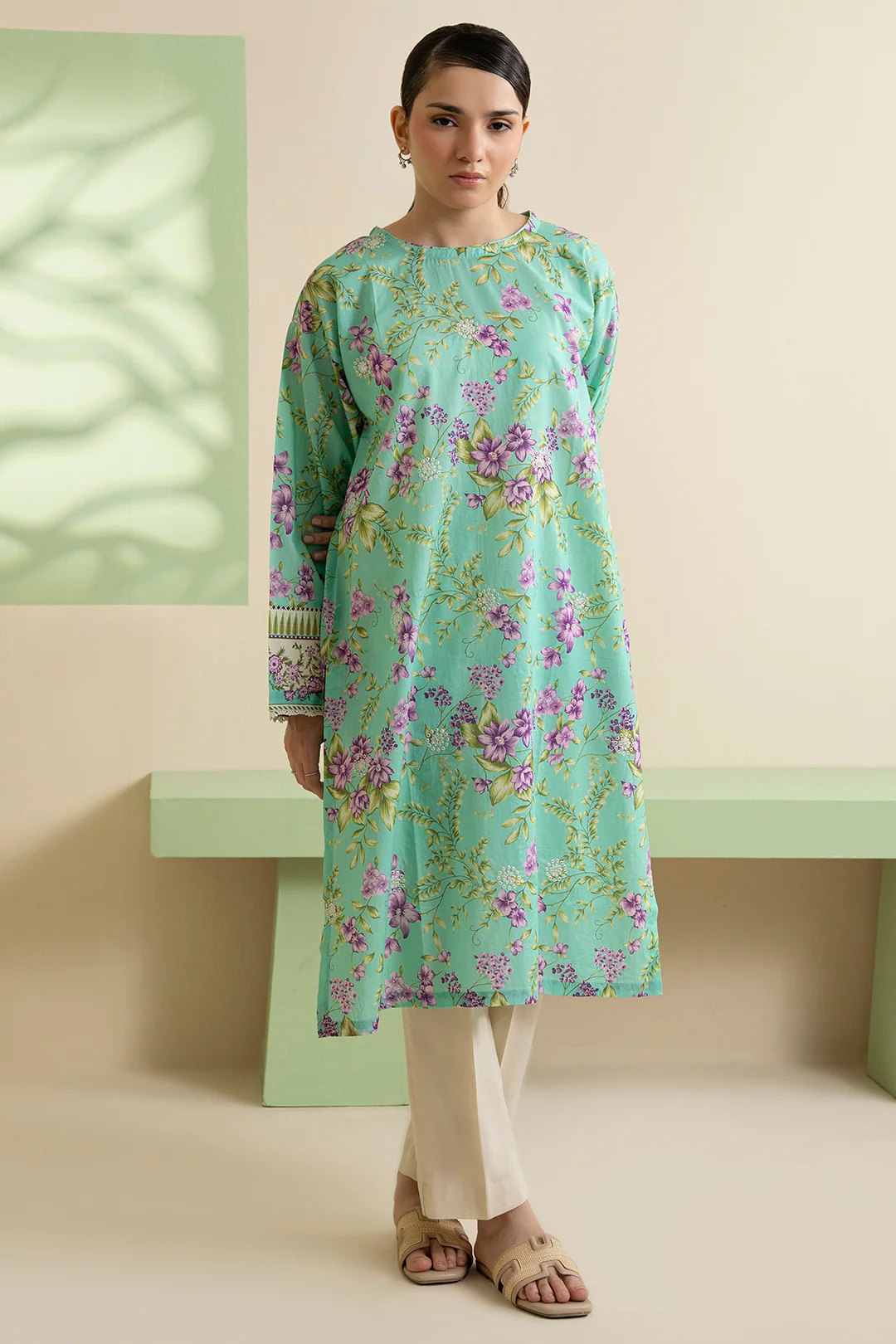 Embroidered Kurta - 1738 - Image 7