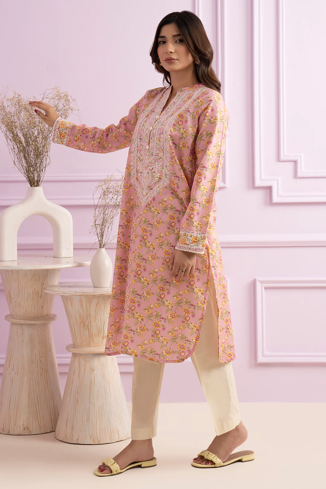 Embroidered Kurta - 1802 - Image 3