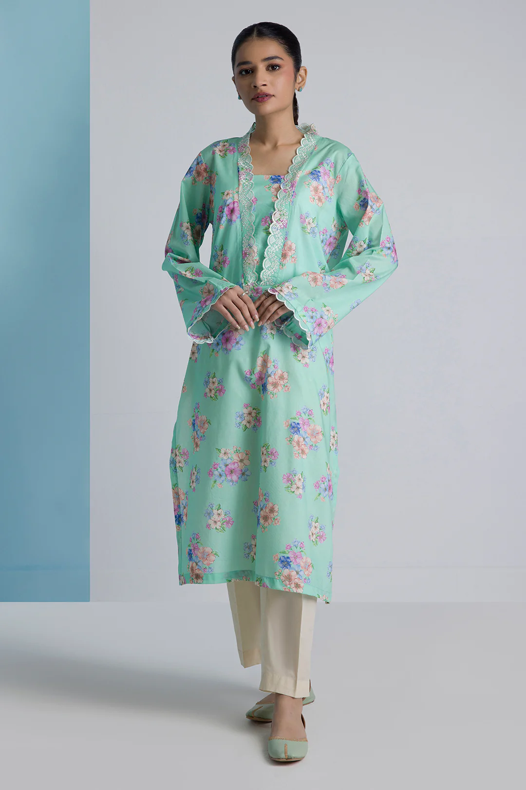 Embroidered Kurta - 2272 - Image 2