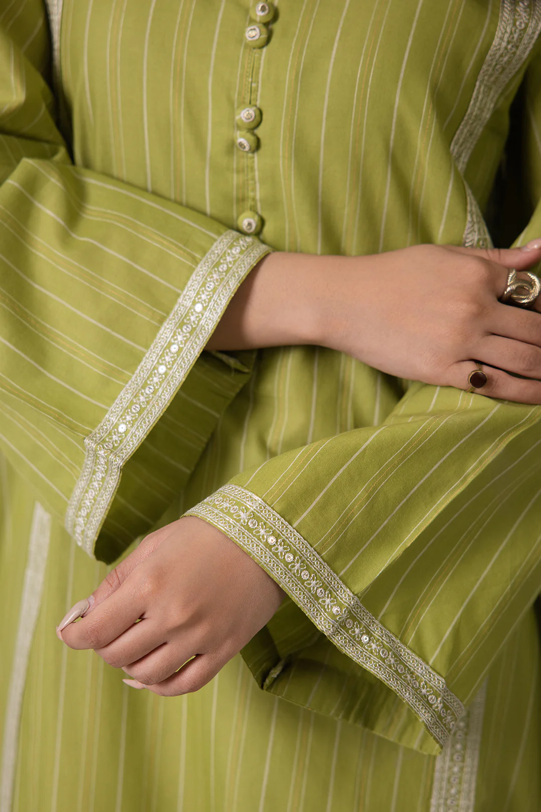 Embroidered Kurta - 2508 - Image 5