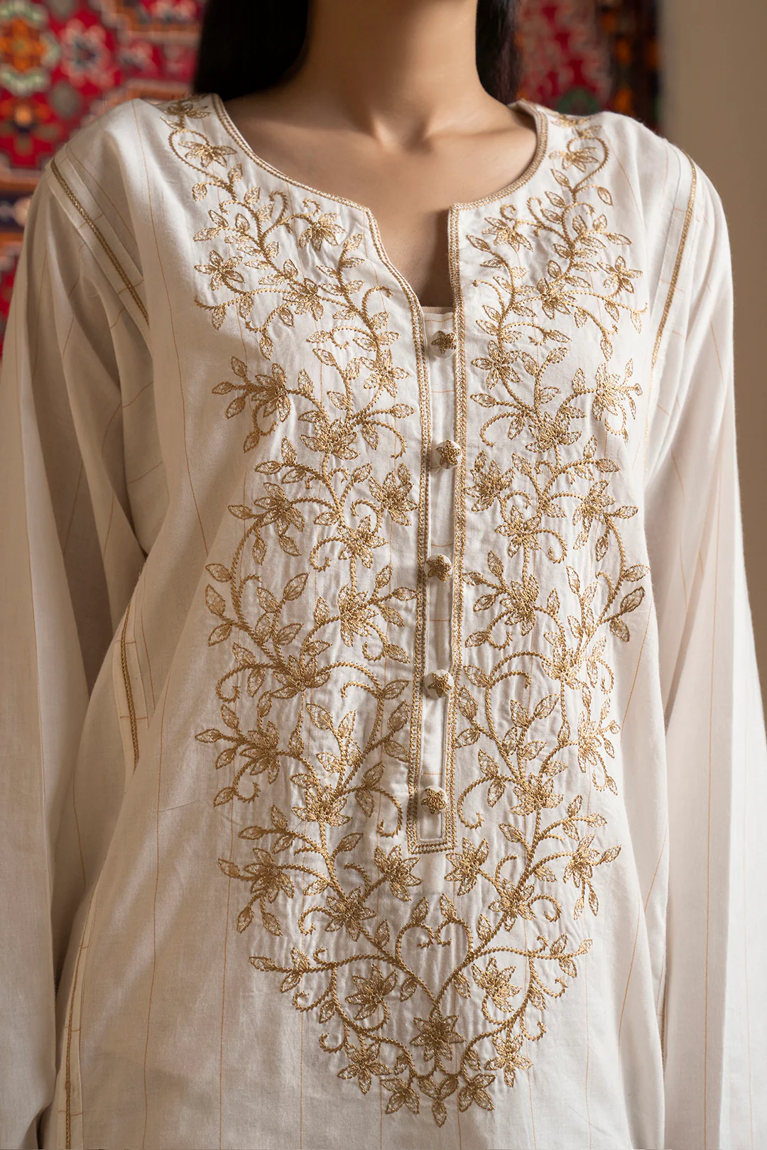 Embroidered Kurta - 2548 - Image 5
