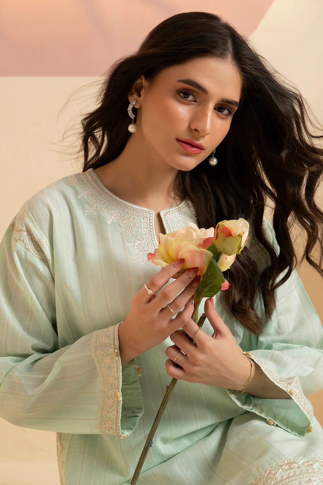 Embroidered Kurta - 2552 - Image 5