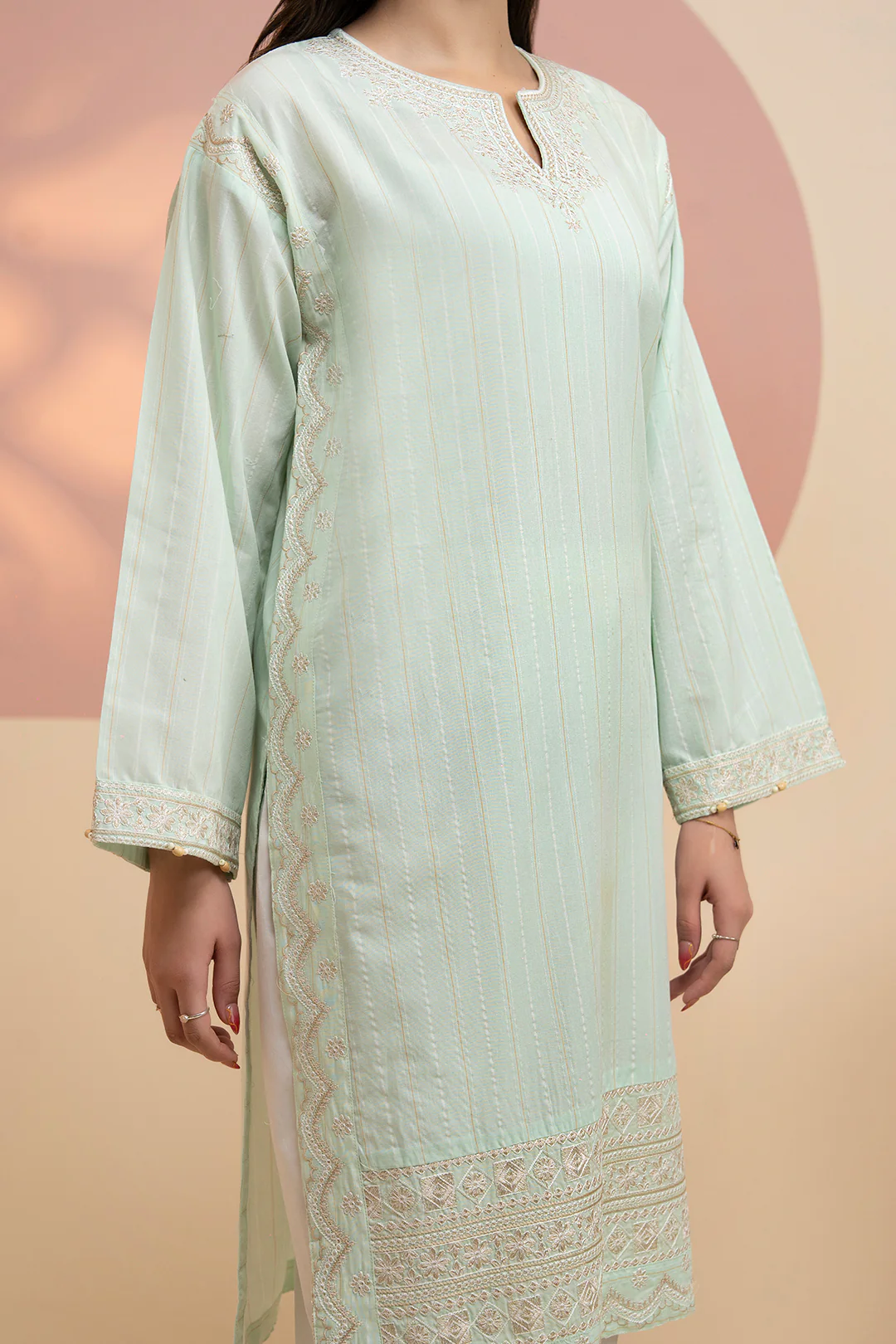 Embroidered Kurta - 2552 - Image 9