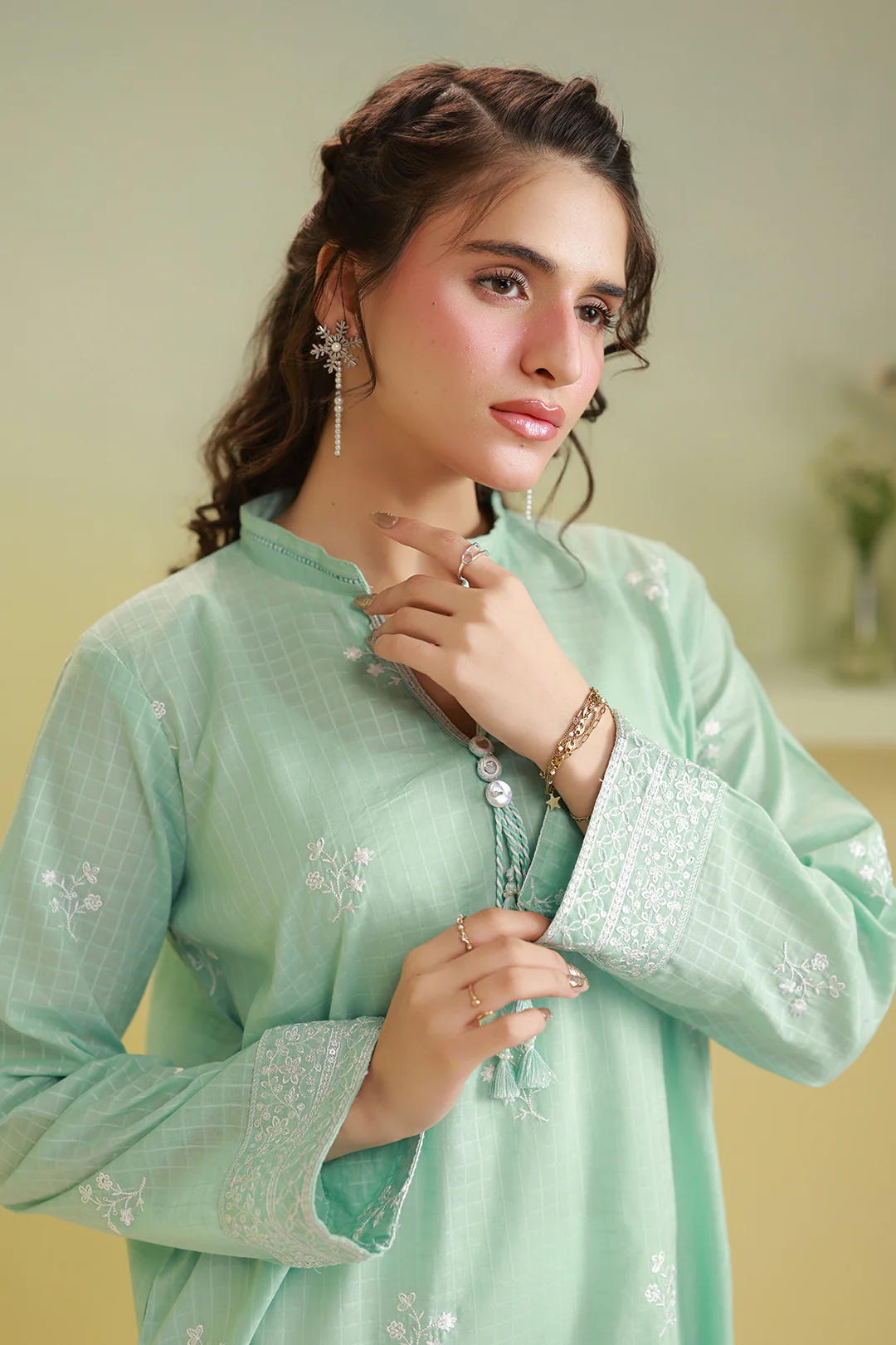 Embroidered Kurta - 2614 - Image 3