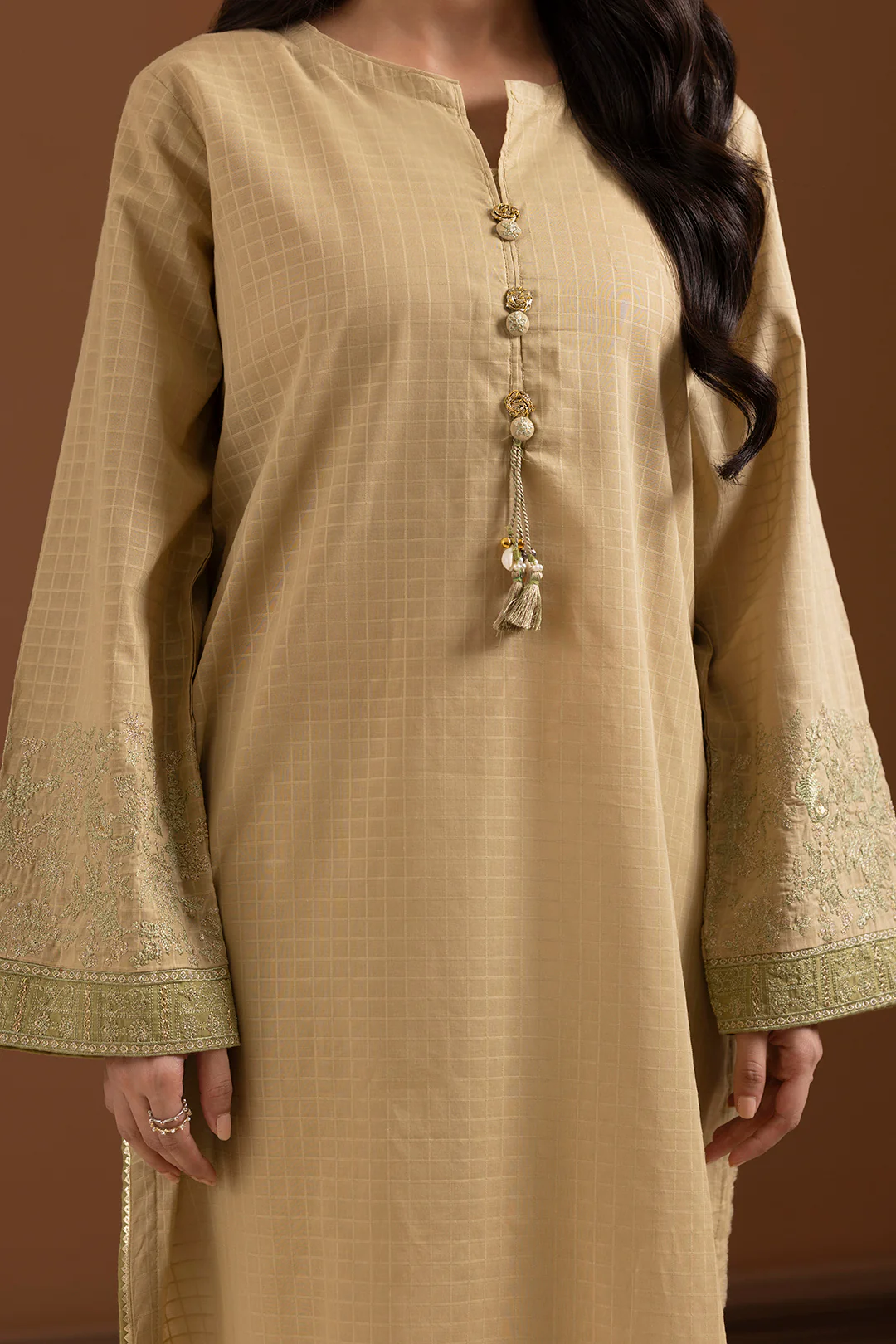 Embroidered Kurta - 2615 - Image 5