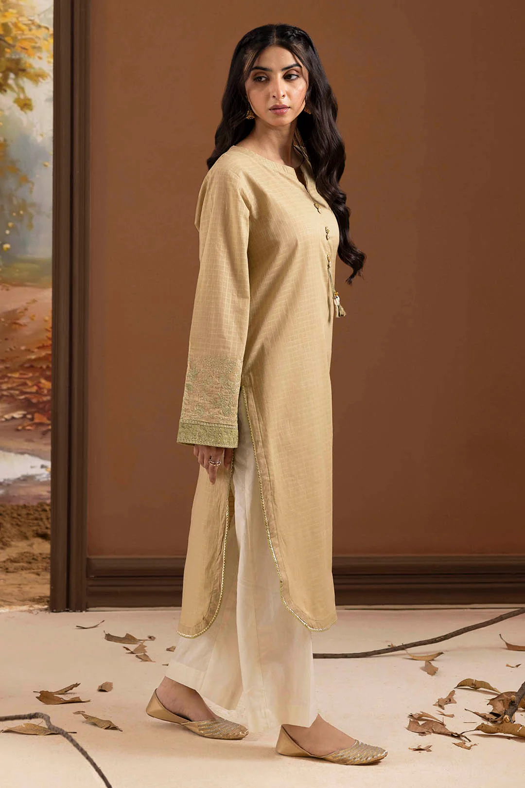 Embroidered Kurta - 2615 - Image 6