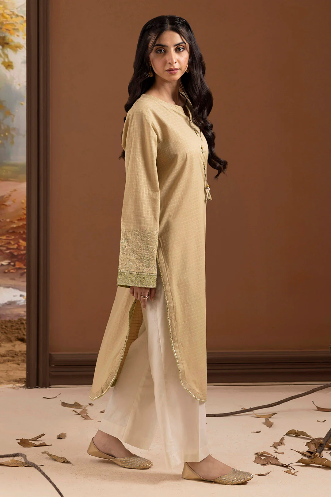 Embroidered Kurta - 2615 - Image 7
