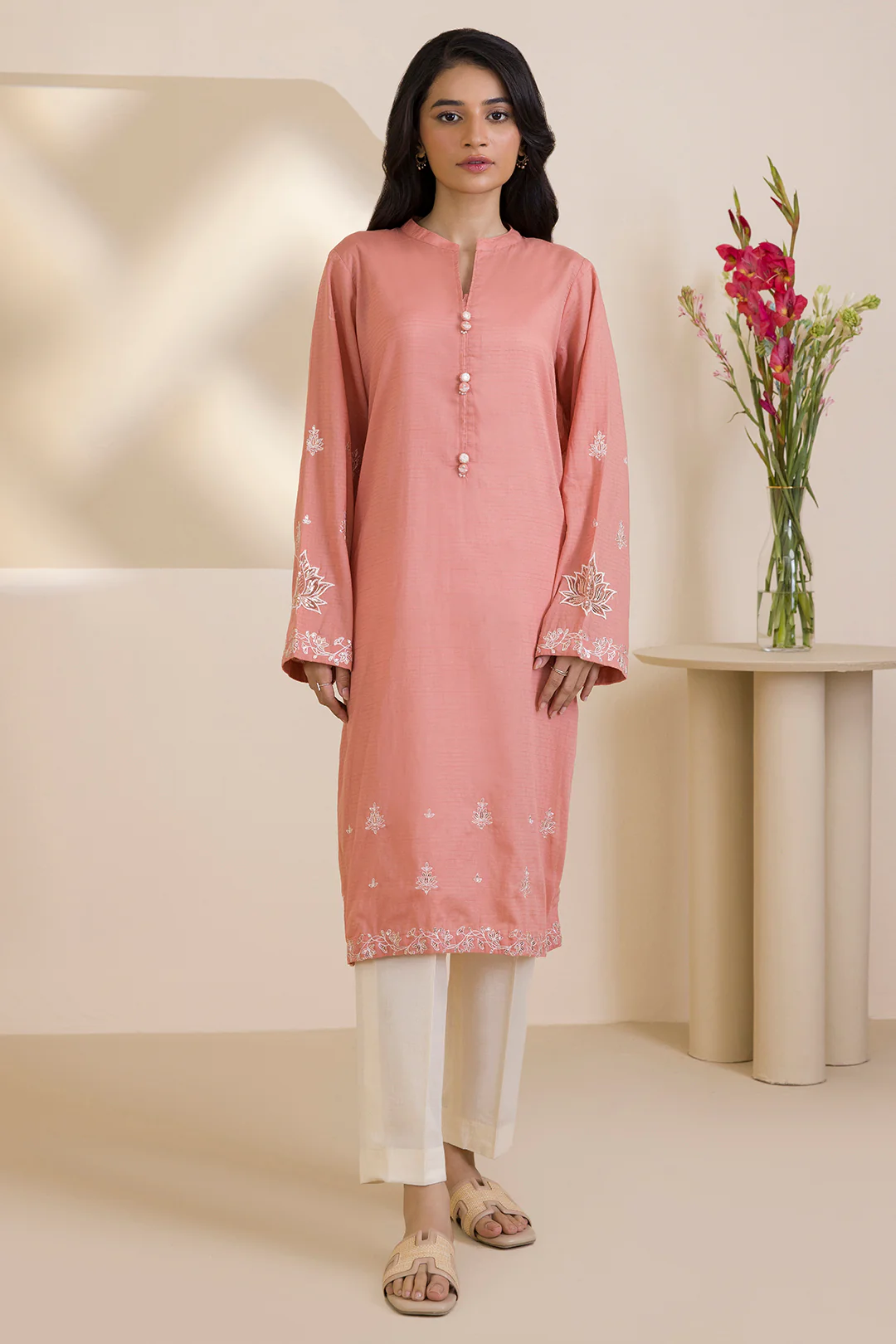Embroidered Kurta - 2616 - Image 2
