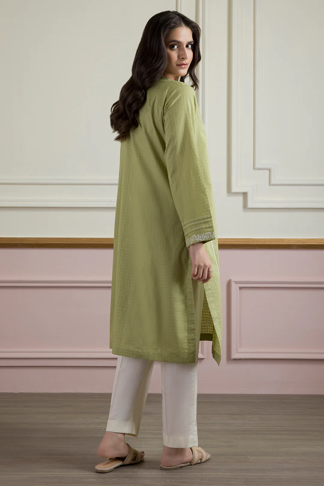 Embroidered Kurta - 2621 - Image 6