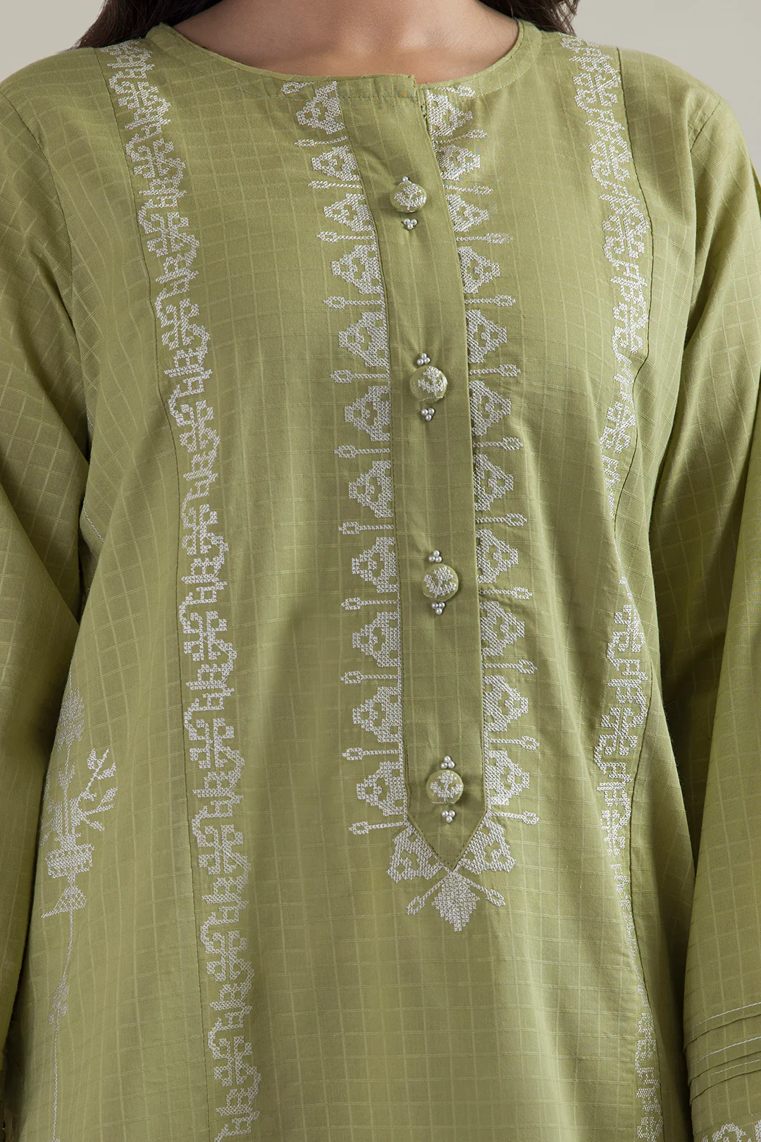 Embroidered Kurta - 2621 - Image 8