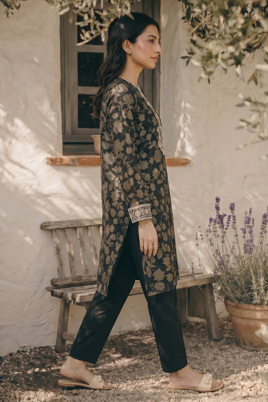 Embroidered Kurta - 2269 - Image 5