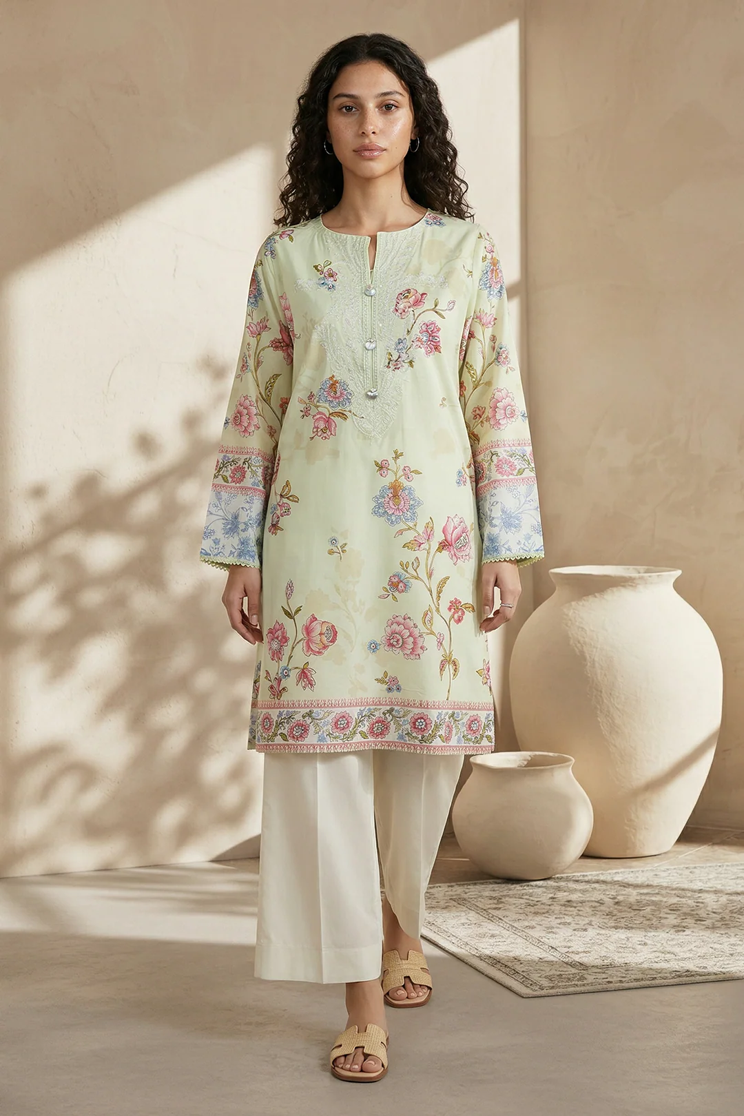 Embroidered Kurta - 2785 - Image 2