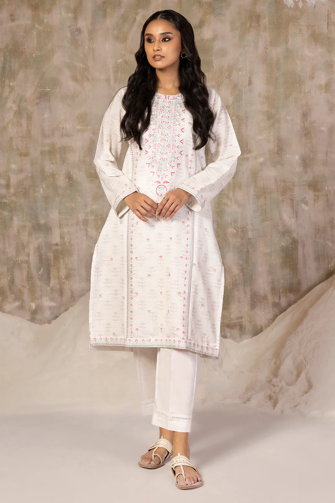 Embroidered Kurta - 2296 - Image 2