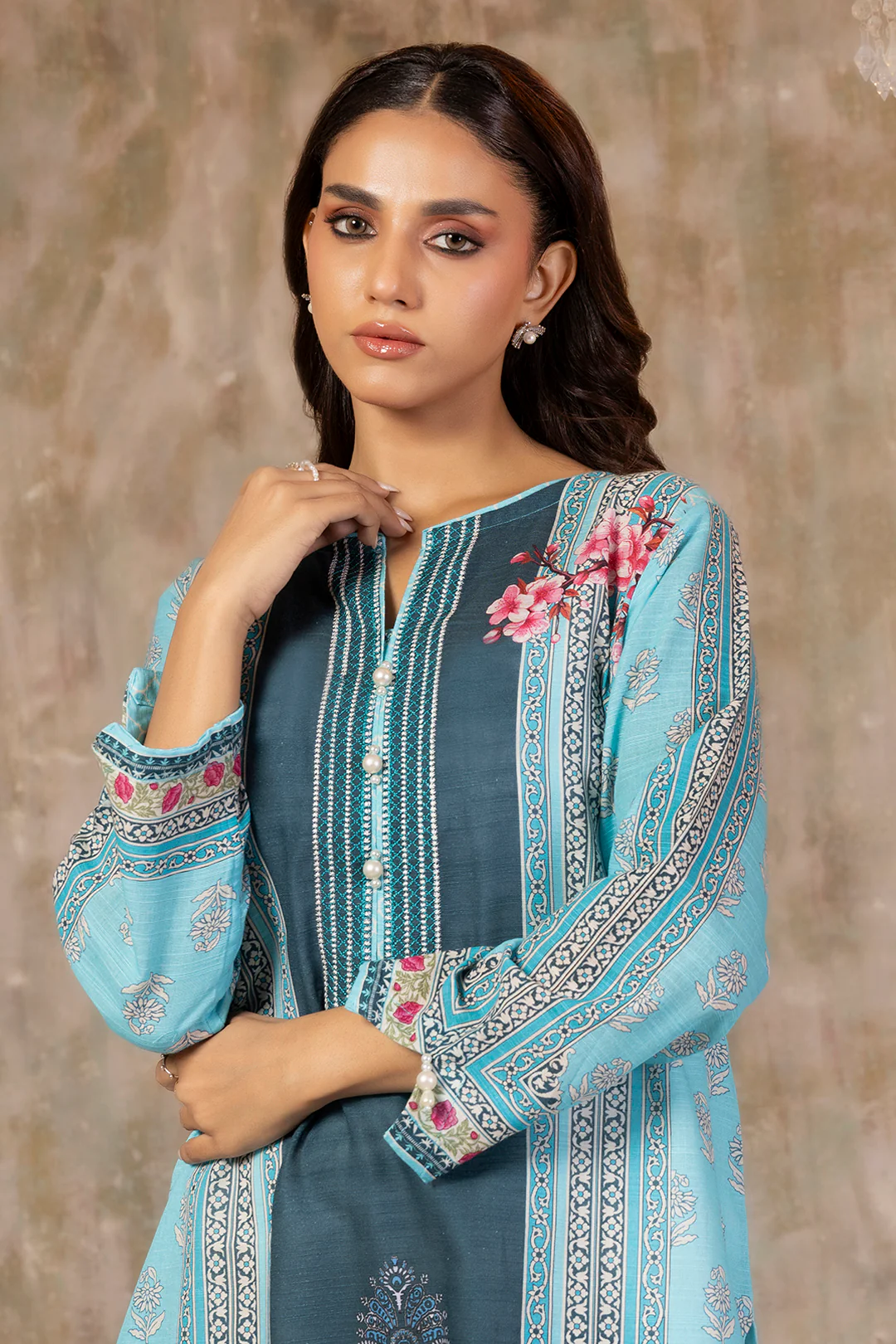 Embroidered Kurta - 2914 - Image 3