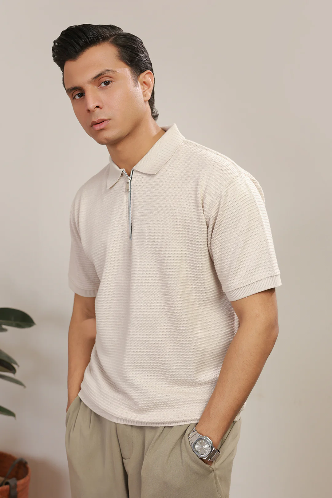 Loose Guage Zipper Polo - 6001 - Image 3