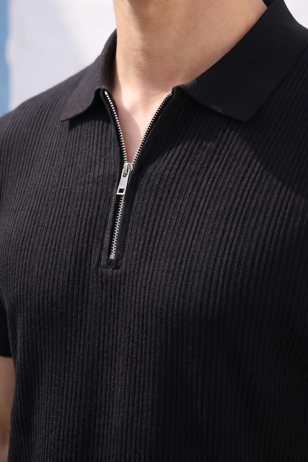 Loose Guage Zipper Polo - 6003 - Image 2
