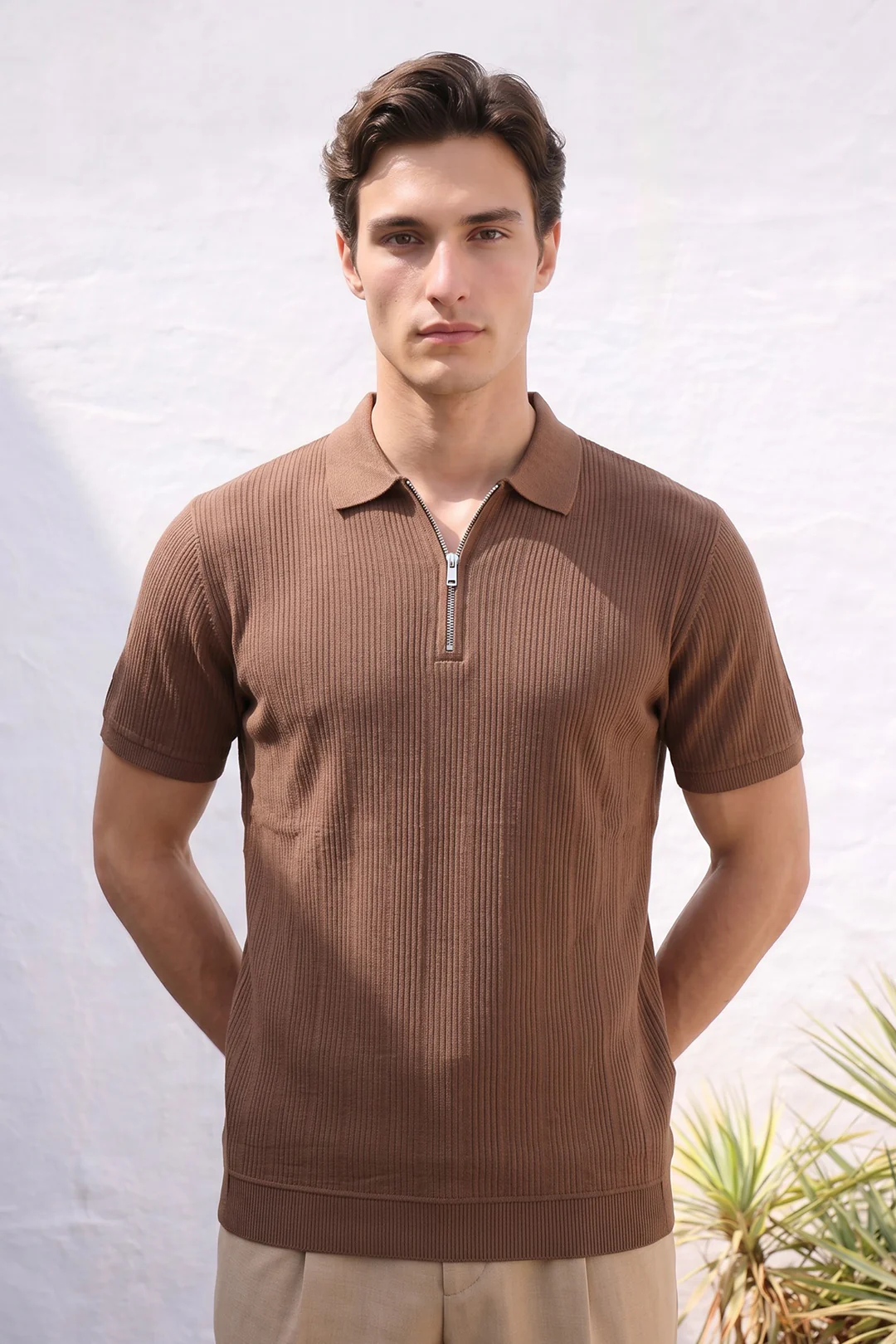 Loose Guage Zipper Polo - 6003 - Image 4