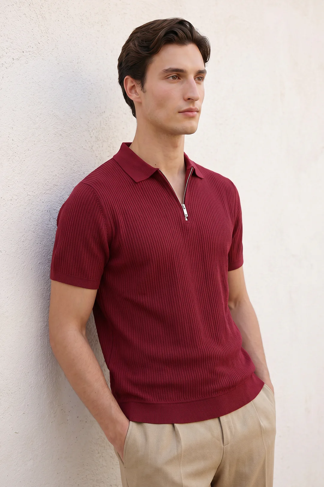 Loose Guage Zipper Polo - 6003 - Image 4
