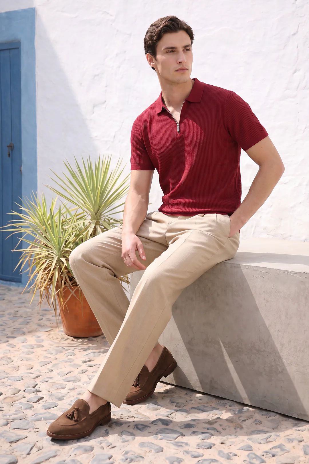 Loose Guage Zipper Polo - 6003 - Image 5