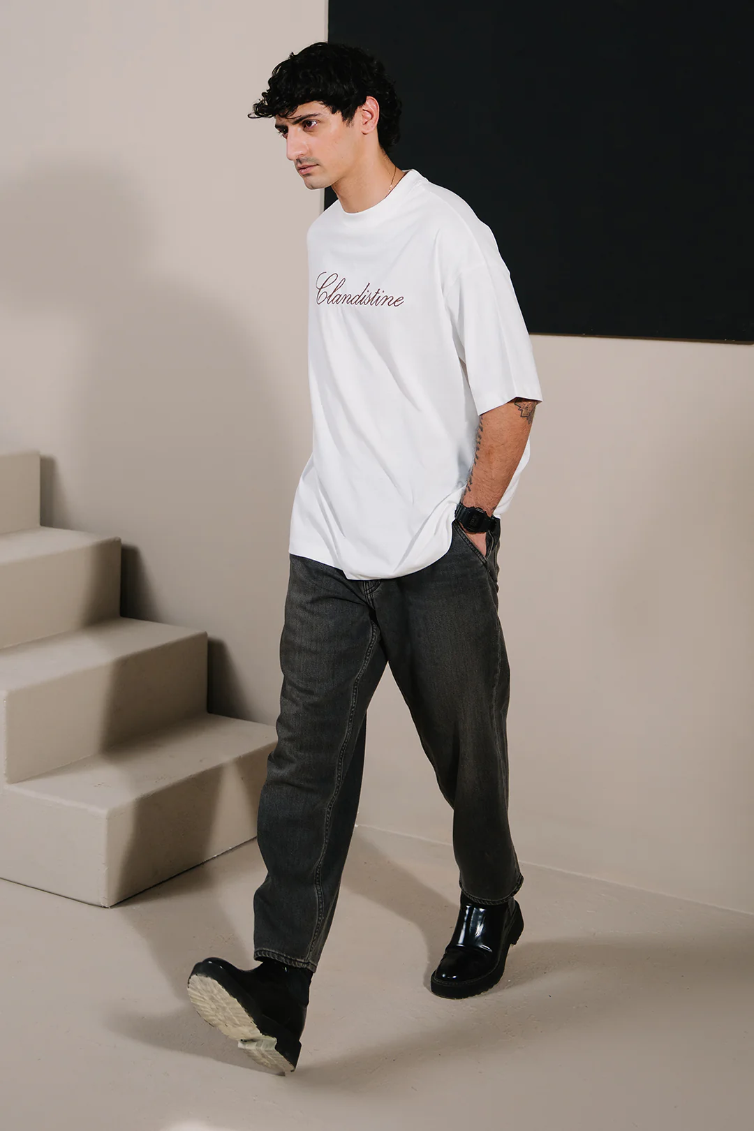 Oversized Graphic T-Shirt - D007 - Image 3