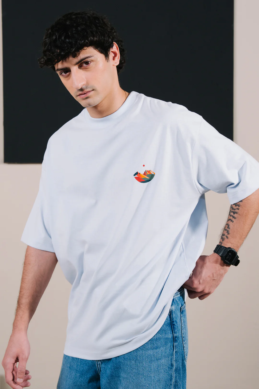 Oversized Graphic T-Shirt - D022 - Image 2