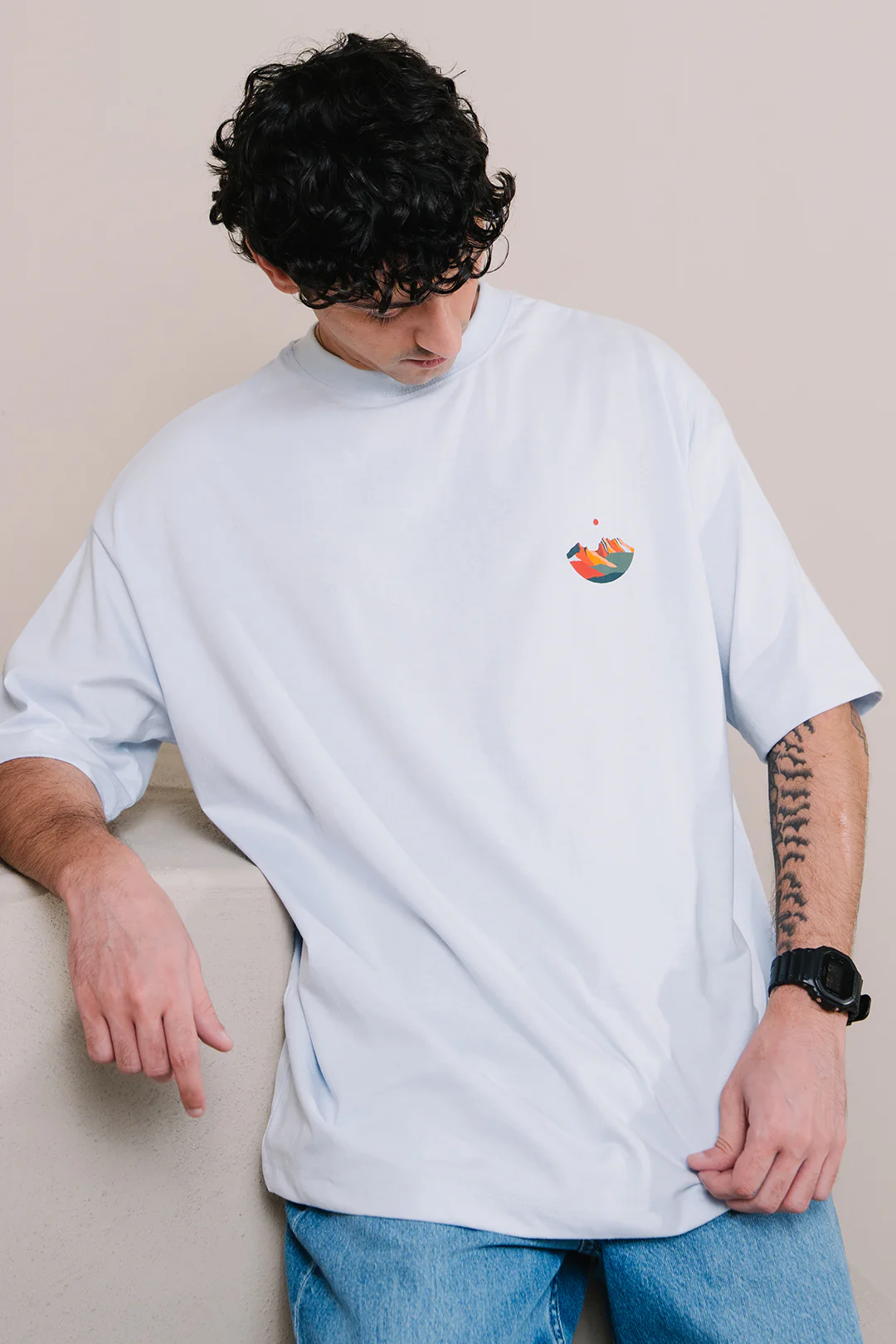 Oversized Graphic T-Shirt - D022 - Image 3