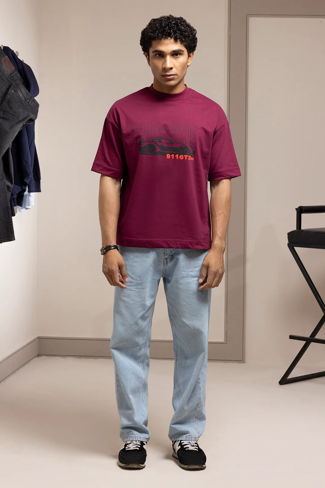 Oversized Graphic T-Shirt - D104 - Image 6