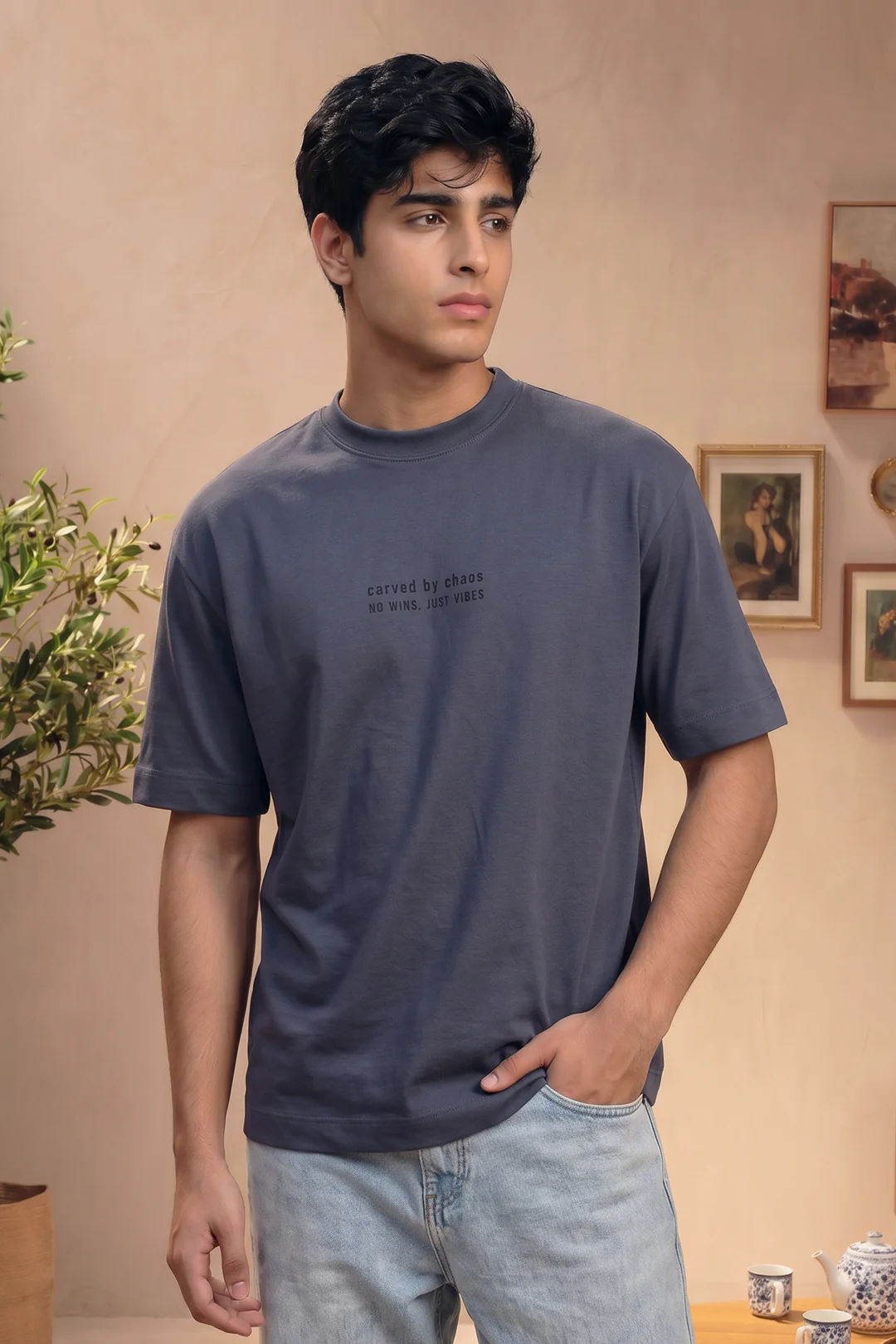 Oversized Graphic T-Shirt - D117 - Image 4