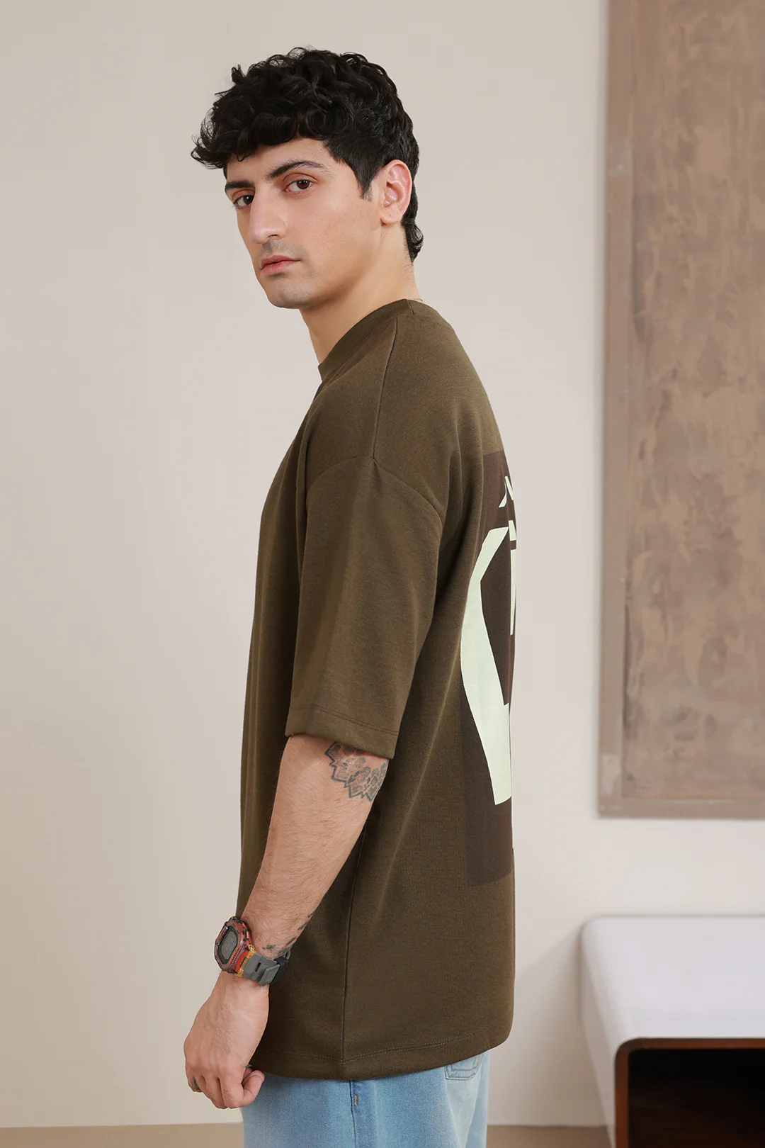 Oversized Graphic T-Shirt - D134 - Image 3