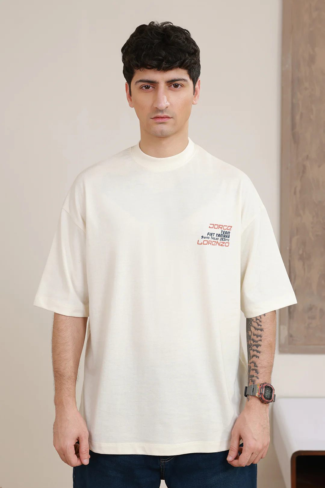 Oversized Graphic T-Shirt - D147 - Image 2