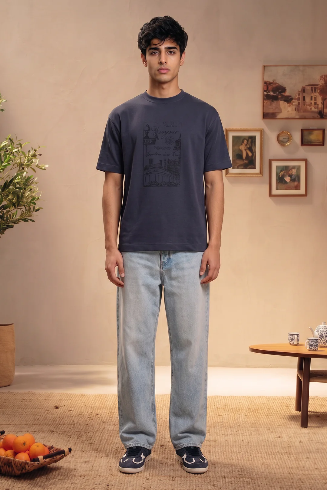 Oversized Graphic T-Shirt - D030 - Image 4
